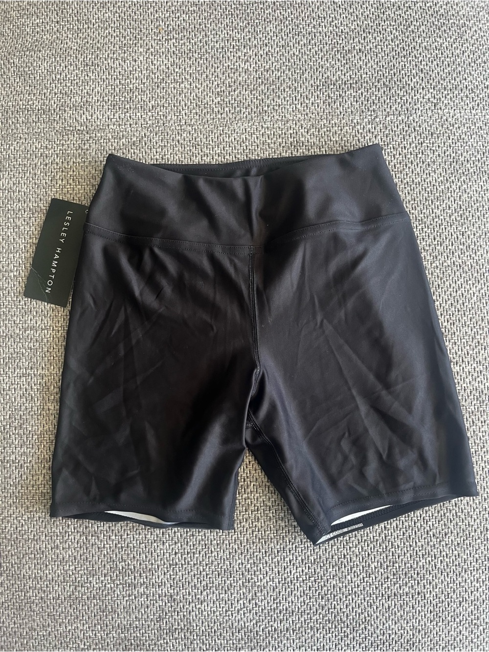 Lesley Hampton Women's Black High-Waist Athletic Shorts